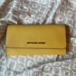 Yellow Michael Kors Wallet